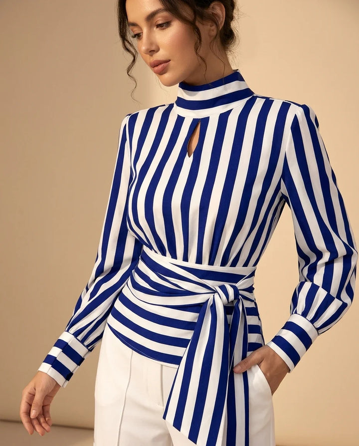 Valentina Belted Peplum Shirt
